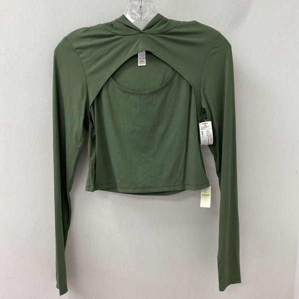 AERIE WOMEN'S ACTIVE TOP olive green L