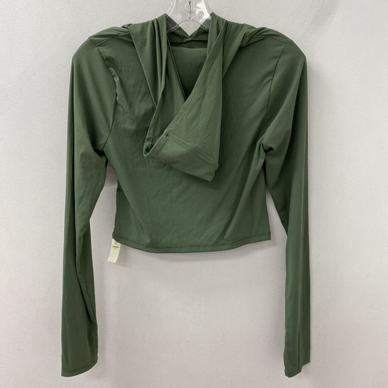 AERIE WOMEN'S ACTIVE TOP olive green L
