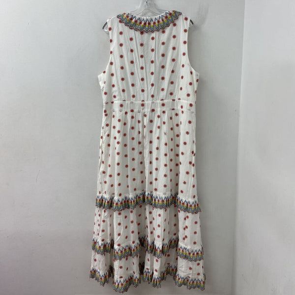 boden WOMEN'S DRESS white pink blue mix 20