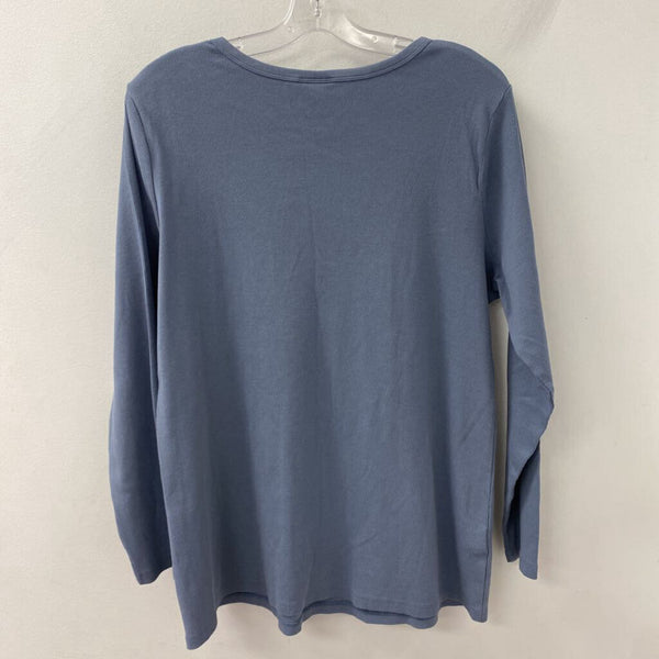 EDDIE BAUER WOMEN'S TOP steel blue 2X