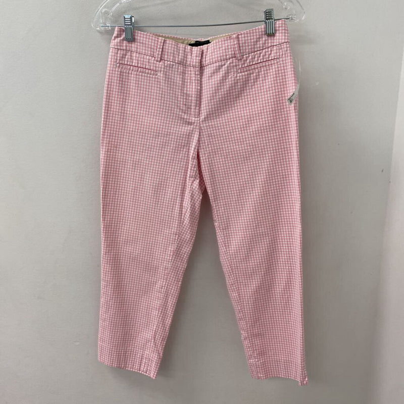 TALBOTS WOMEN'S PANTS pink gingham 2P