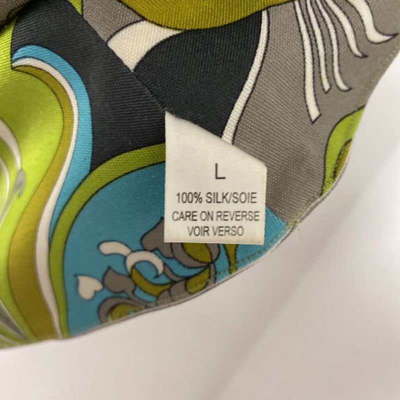 ELIE TAHARI WOMEN'S TOP green blue mix L