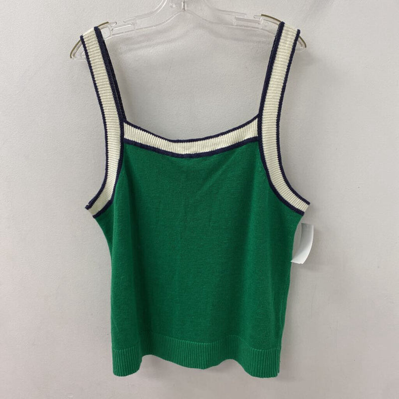 boden WOMEN'S TANK/CAMI green navy cream mix 14