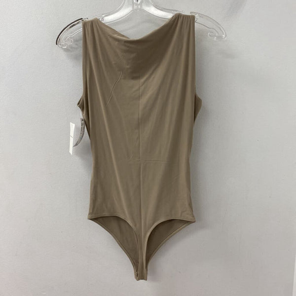 ABERCROMBIE & FITCH WOMEN'S TOP light brown S