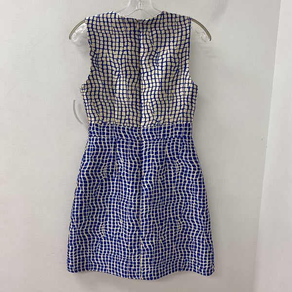 JUDITH & CHARLES WOMEN'S DRESS blue cream print 2