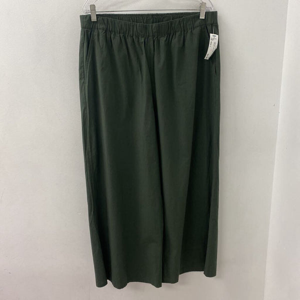 EILEEN FISHER WOMEN'S PANTS olive green L