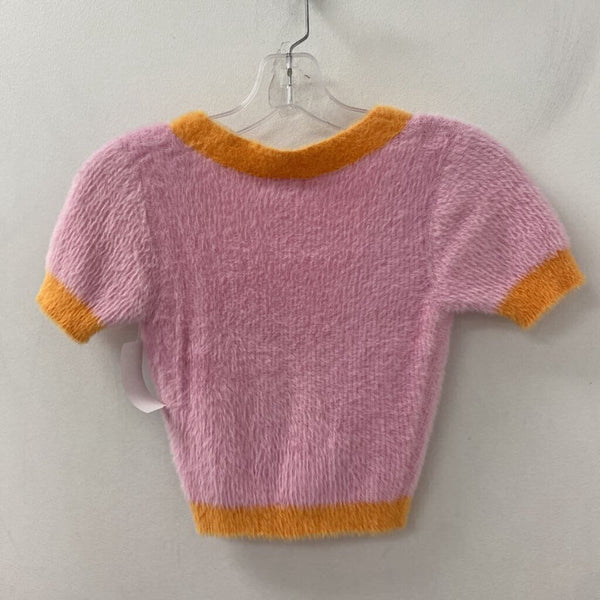 FOR LOVE & LEMONS WOMEN'S CARDIGAN pink orange S