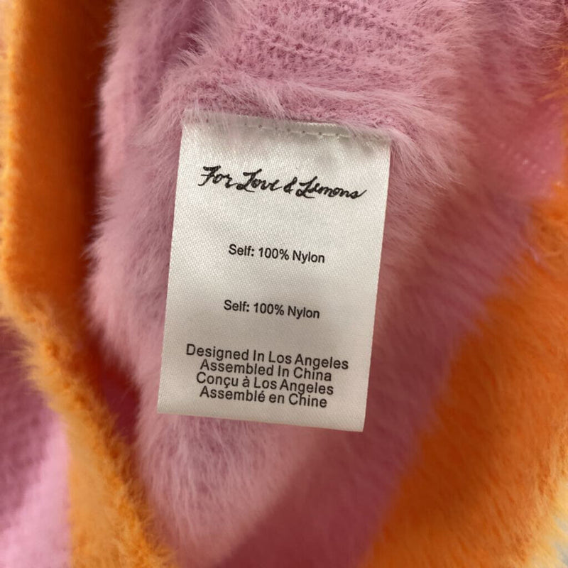 FOR LOVE & LEMONS WOMEN'S CARDIGAN pink orange S