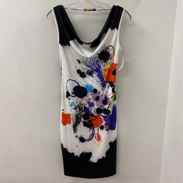 dolcezza WOMEN'S DRESS white black multi S