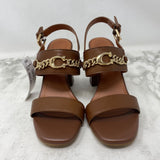 COACH WOMEN'S HEELS tan gold 5.5