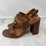 COACH WOMEN'S HEELS tan gold 5.5