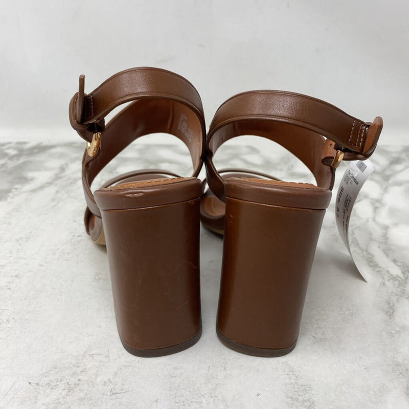 COACH WOMEN'S HEELS tan gold 5.5