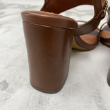 COACH WOMEN'S HEELS tan gold 5.5