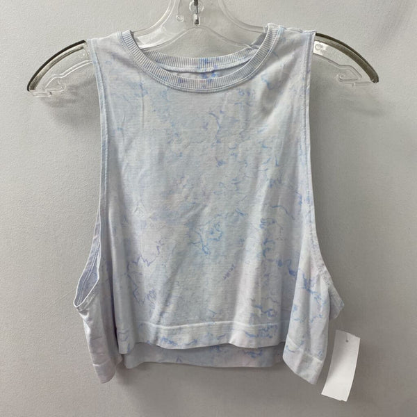 WOMEN'S ACTIVE TOP white blue pink XS