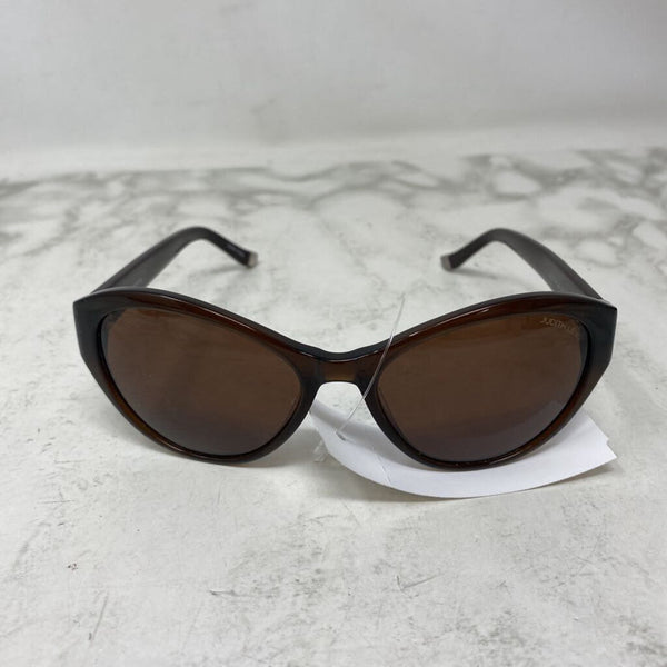 JUDITH LEIBER WOMEN'S SUNGLASSES brown silver
