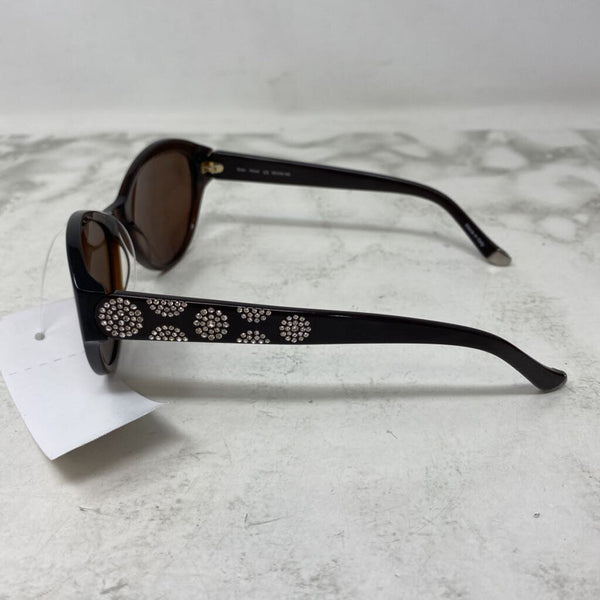 JUDITH LEIBER WOMEN'S SUNGLASSES brown silver