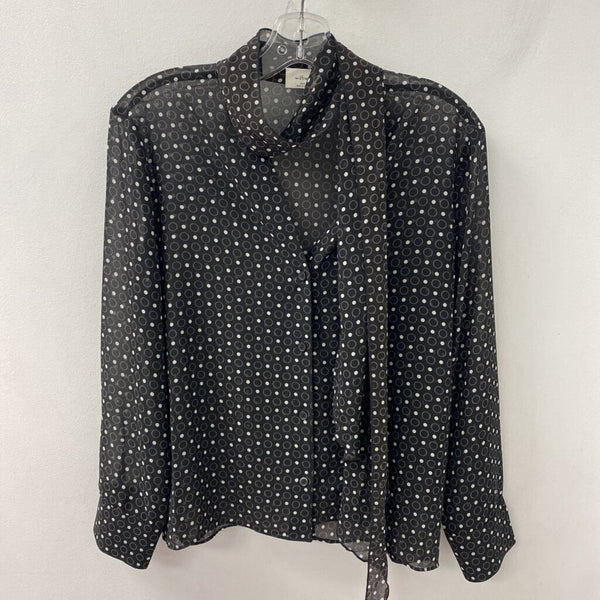 WILFRED WOMEN'S BLOUSE/SHIRT black white 2XS