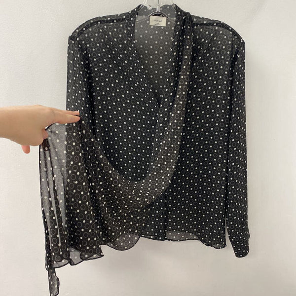 WILFRED WOMEN'S BLOUSE/SHIRT black white 2XS