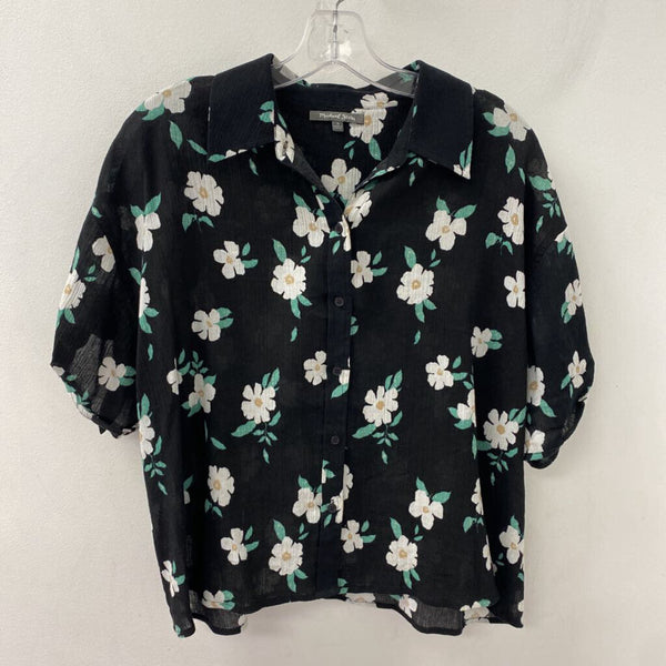 MICHAEL STARS WOMEN'S BLOUSE/SHIRT black white green S