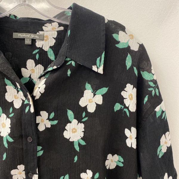 MICHAEL STARS WOMEN'S BLOUSE/SHIRT black white green S