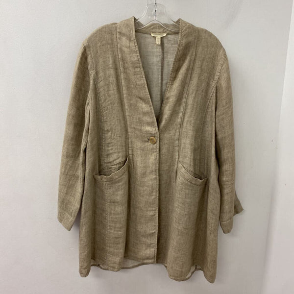 EILEEN FISHER WOMEN'S COAT beige M