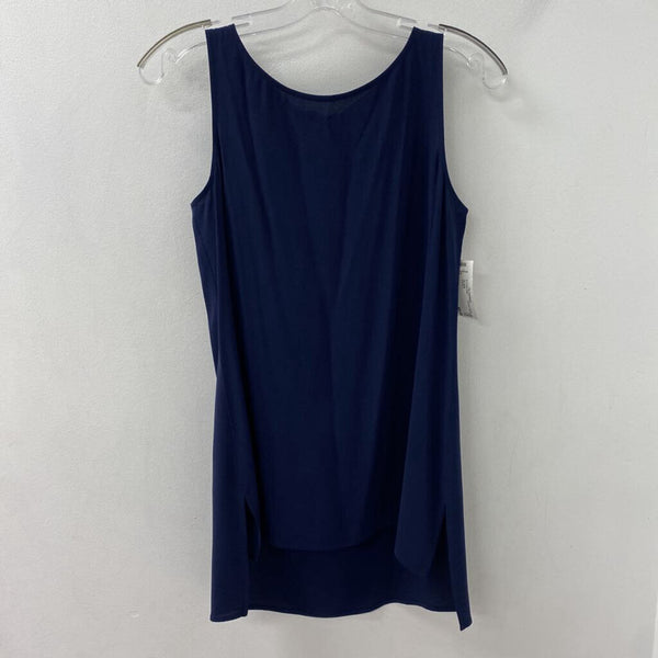 EILEEN FISHER WOMEN'S BLOUSE/SHIRT navy XXS