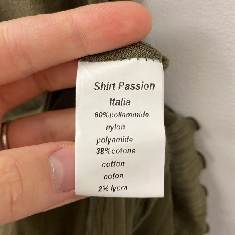 SHIRT PASSION WOMEN'S DRESS olive green M