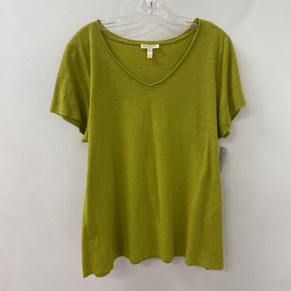 EILEEN FISHER WOMEN'S PLUS TOP lime 2X