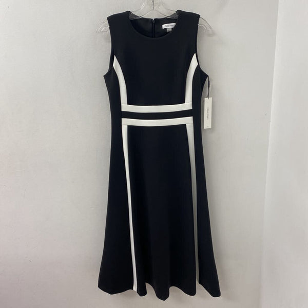 CALVIN KLEIN WOMEN'S DRESS black white 8
