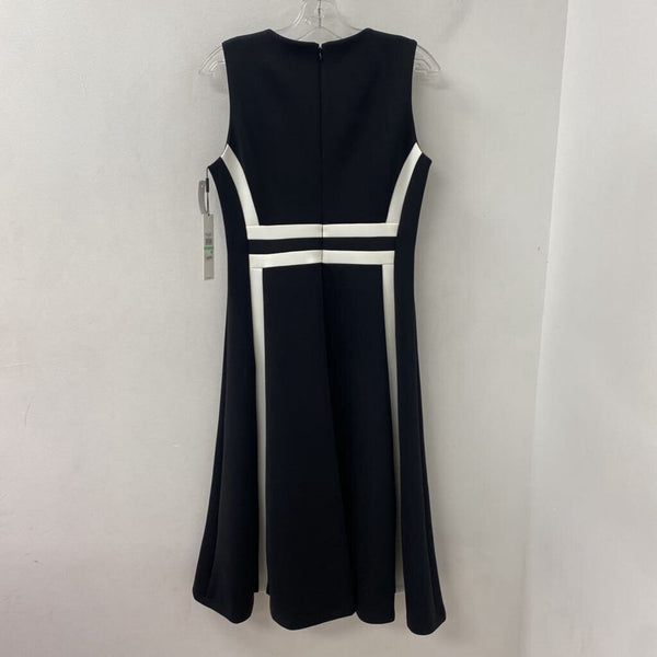 CALVIN KLEIN WOMEN'S DRESS black white 8