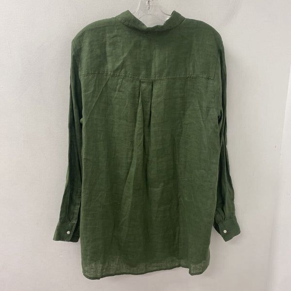GAP WOMEN'S BLOUSE/SHIRT green L tall