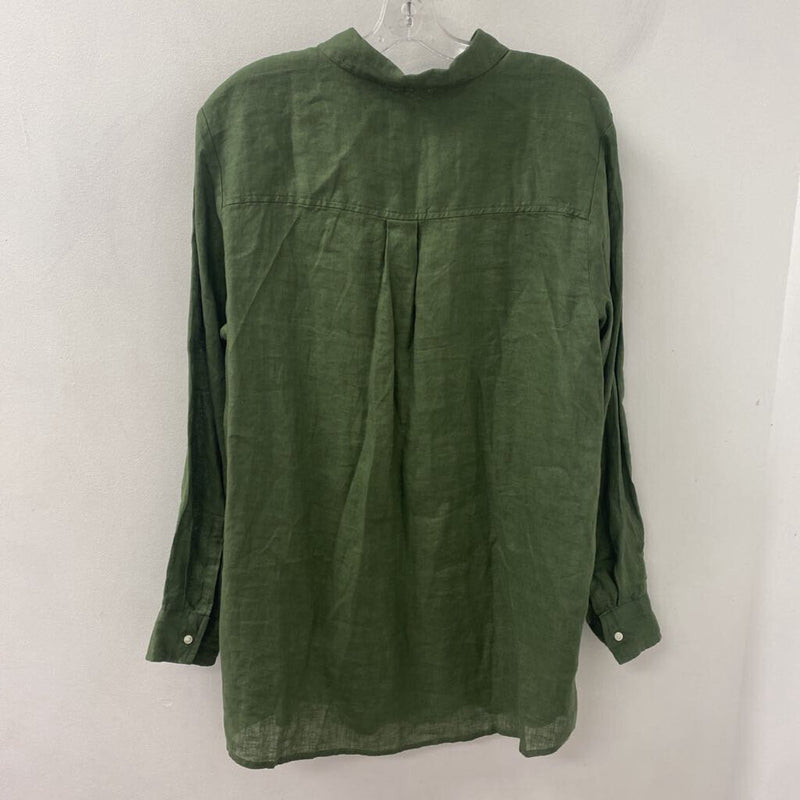 GAP WOMEN'S BLOUSE/SHIRT green L tall