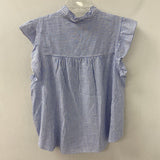 H&M WOMEN'S BLOUSE/SHIRT blue white stripe L