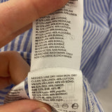 H&M WOMEN'S BLOUSE/SHIRT blue white stripe L