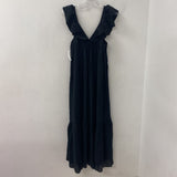 MANGO/MNG WOMEN'S DRESS black stripe XL