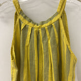 BELLA UMBRA WOMEN'S PLUS DRESS yellow green stripe Plus 1X