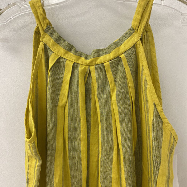 BELLA UMBRA WOMEN'S PLUS DRESS yellow green stripe Plus 1X