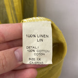 BELLA UMBRA WOMEN'S PLUS DRESS yellow green stripe Plus 1X