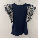 VERONICA BEARD WOMEN'S TOP navy cream M