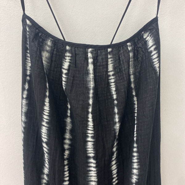 H&M WOMEN'S DRESS black white tiedye L