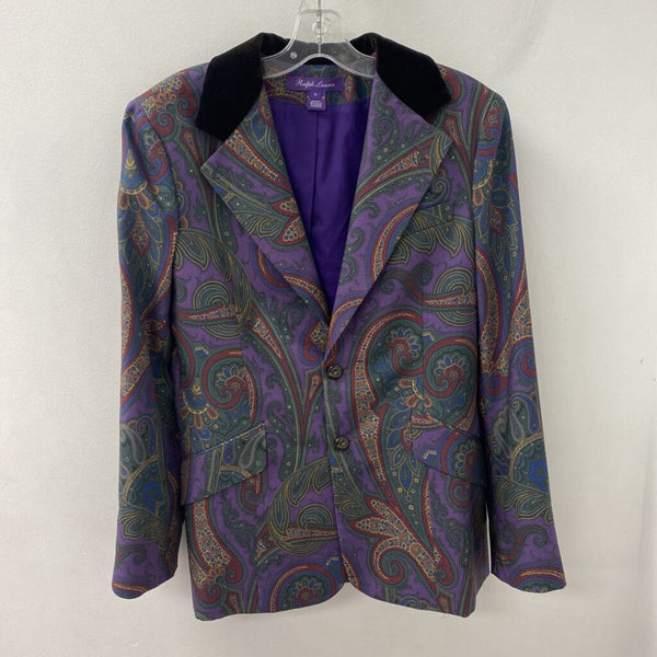Ralph Lauren (purple label) WOMEN'S BLAZER/JACKET purple forest green mix 10