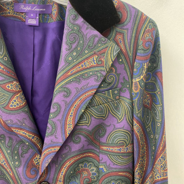 Ralph Lauren (purple label) WOMEN'S BLAZER/JACKET purple forest green mix 10