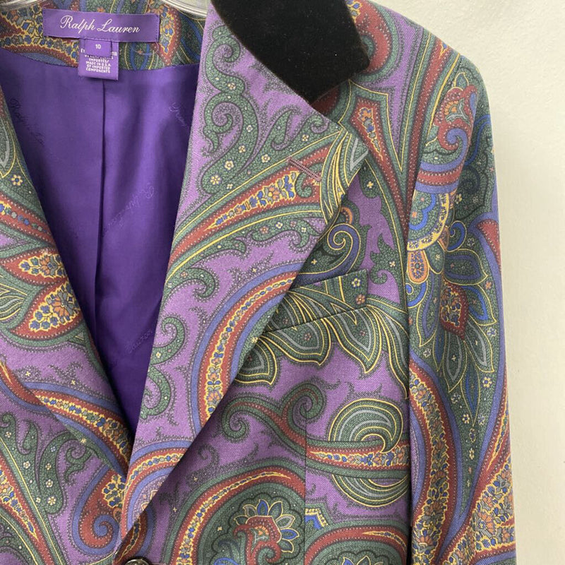 Ralph Lauren (purple label) WOMEN'S BLAZER/JACKET purple forest green mix 10