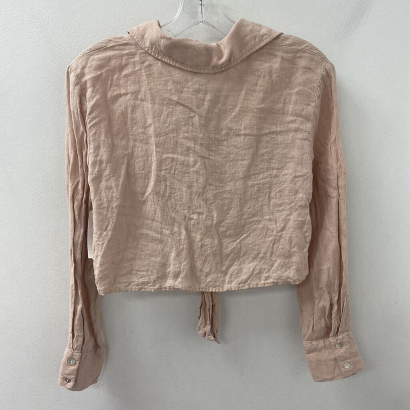 ZARA WOMEN'S TOP light pink XS