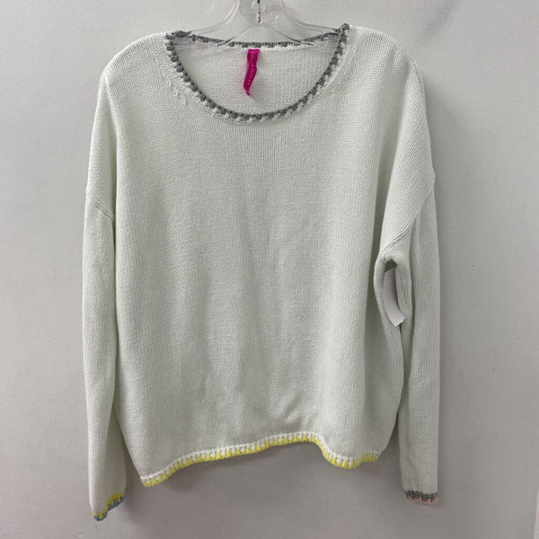 ZAKET & PLOVER WOMEN'S SWEATER cream yellow L