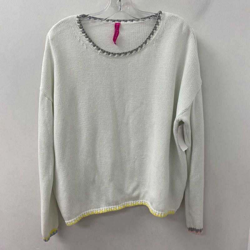 ZAKET & PLOVER WOMEN'S SWEATER cream yellow L