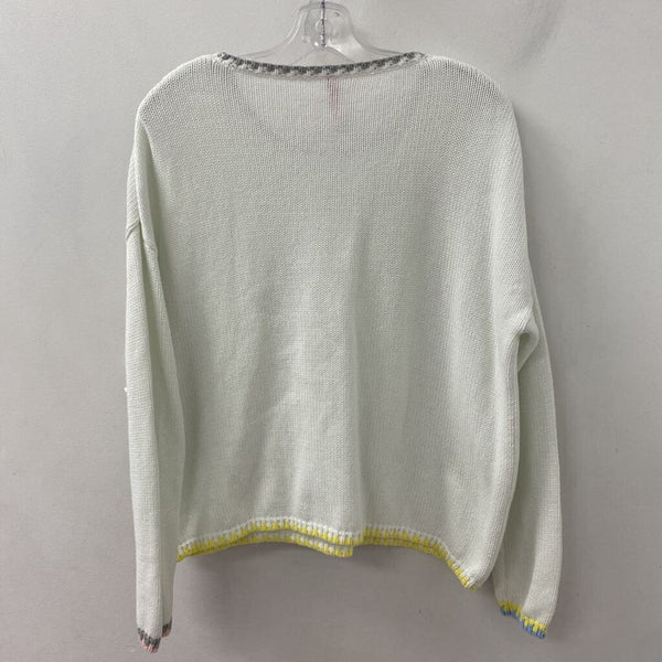 ZAKET & PLOVER WOMEN'S SWEATER cream yellow L