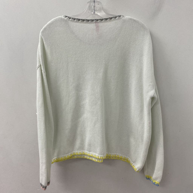 ZAKET & PLOVER WOMEN'S SWEATER cream yellow L