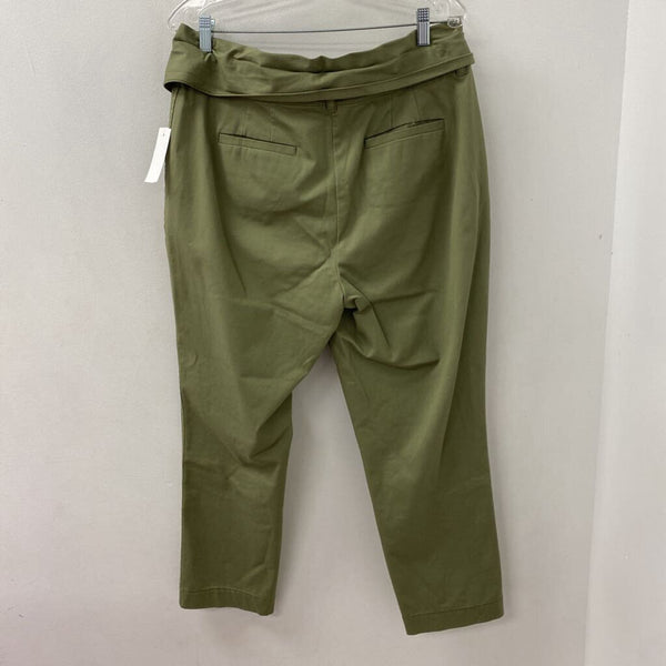DEREK LAM 10 CROSBY WOMEN'S PANTS olive green 12