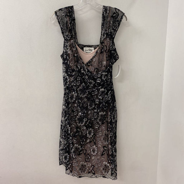JOSEPH RIBKOFF WOMEN'S DRESS black pink 12
